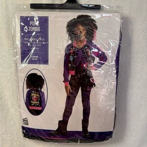 Punk Zombie Halloween Costume Child Size Large 12-14 New in Package.